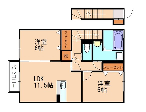 原町駅 徒歩9分 2階の物件間取画像